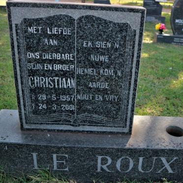 ROUX Christiaan, le 1957-2001