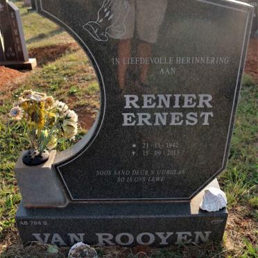 ROOYEN Renier Ernest, van 1942-2013