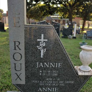ROUX Jannie, le 1925-2001 &amp; Annie 1926-2017
