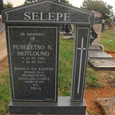 SELEPE Puseletso Motloung N. 1942-2017