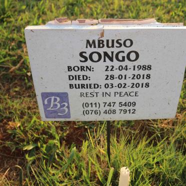 SONGO Mbuso 1988-2018