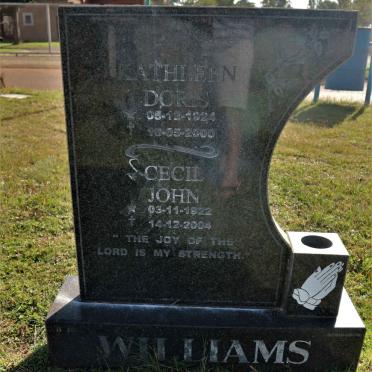 WILLIAMS Cecil John 1922-2004 &amp; Kathleen Doris 1924-2000