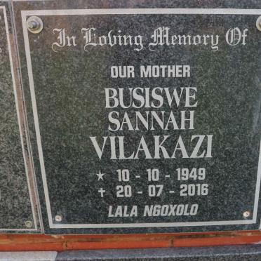 VILAKAZI Busiswe Sannah 1949-2016