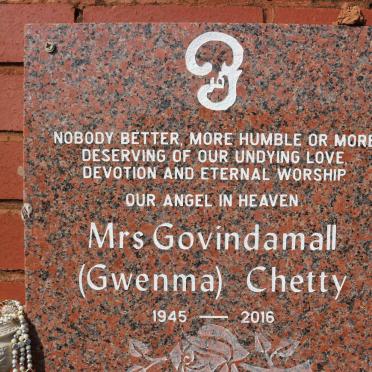 CHETTY Govindamall 1945-2016