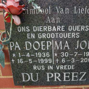PREEZ Doep, du 1936-1999 &amp; Joey 1930-2005