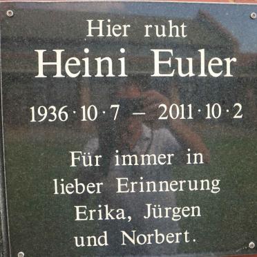 EULER Heini 1936-2011