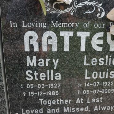 RATTEY Leslie Louis 1922-2009 &amp; Mary Stella 1927-1985