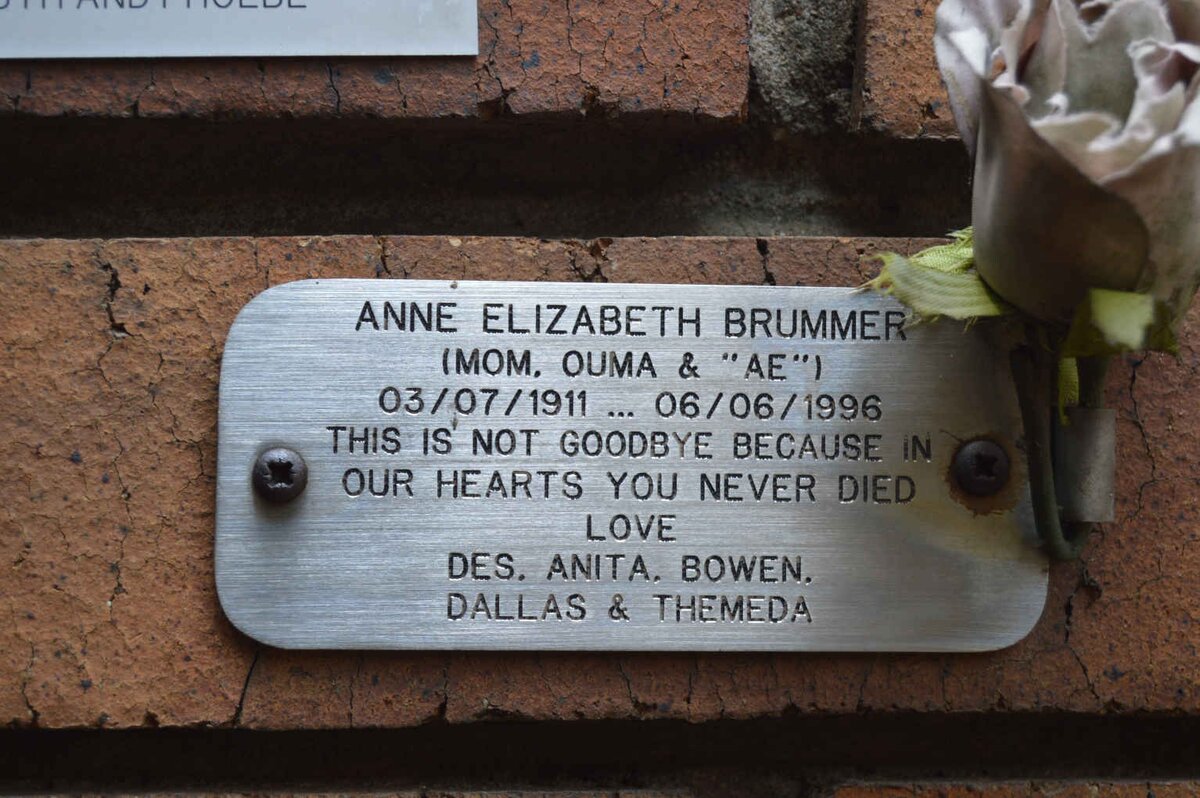 BRUMMER Anne Elizabeth 1911-1996
