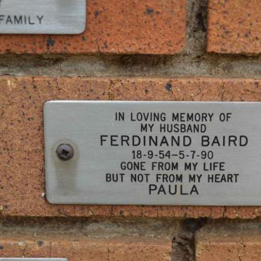 BAIRD Ferdinand 1954-1990