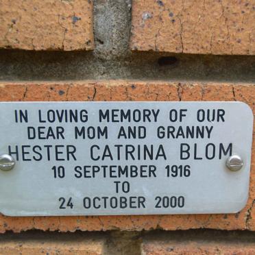 BLOM Hester Catrina 1916-2000