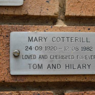 COTTERILL Mary 1920-1982