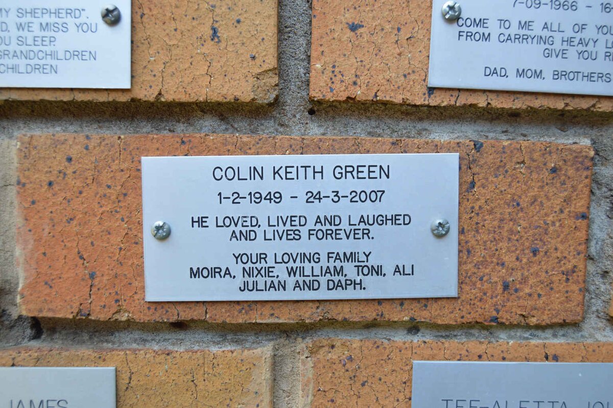 GREEN Colin Keith 1949-2007