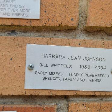 JOHNSON Barbara Jean nee WHITFIELD 1950-2004