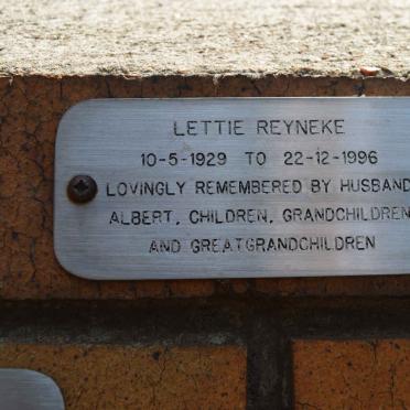REYNEKE Lettie 1929-1996
