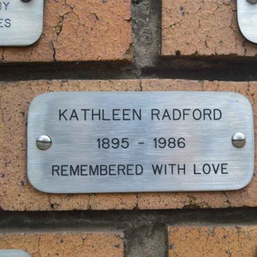 RADFORD Kathleen 1895-1986