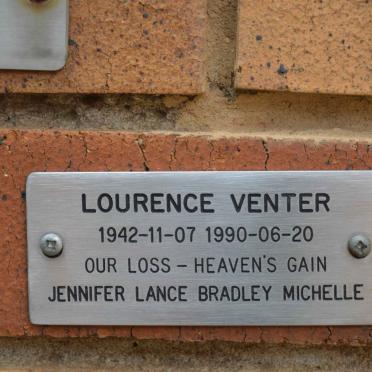 VENTER Lourence 1942-1990
