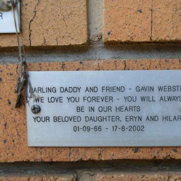 WEBSTER Gavin Bruce 1966-2002