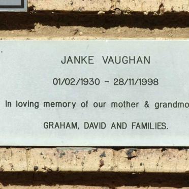 VAUGHAN Janke 1930-1998