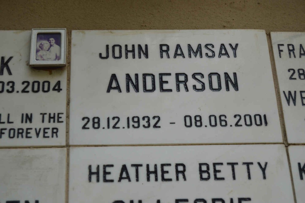 ANDERSON John Ramsay 1932-2001