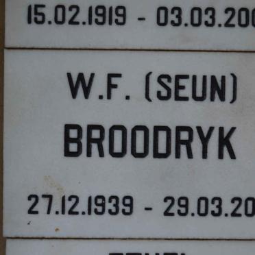 BROODRYK W.F. 1939-2011