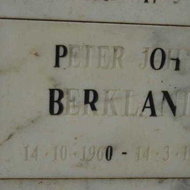 BERKLAND Peter John 1960-1997