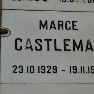 CASTLEMAN Marge 1929-1997