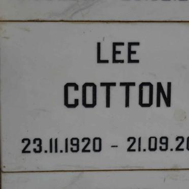 COTTON Lee 1920-2001