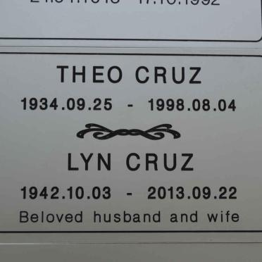 CRUZ Theo 1934-1998 &amp; Lyn 1942-2013