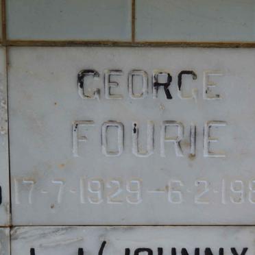 FOURIE George 1929-1989
