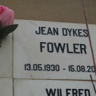 FOWLER Jean Dykes 1930-2009