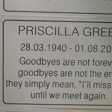 GREEN Priscilla 1940-2015