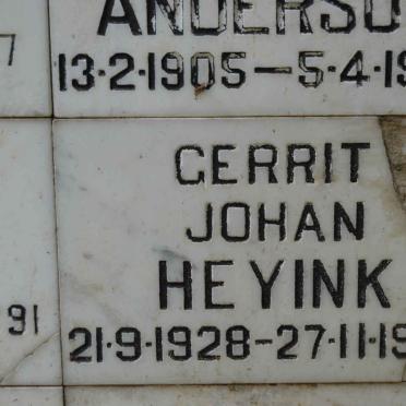 HEYINK Gerrit Johan 1928-1990