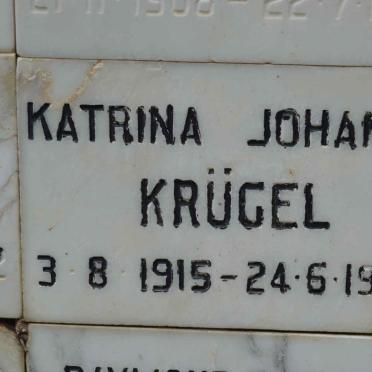 KRUGEL Katrina Johanna 1915-1992