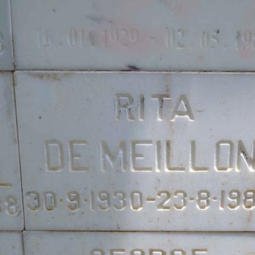 MEILLON Rita, de 1930-1987