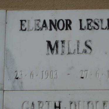 MILLS Eleanor Leslie 1903-1995