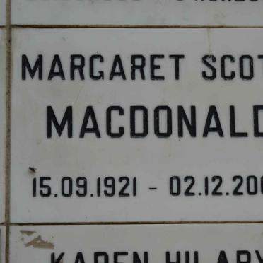 MACDONALD Margaret Scott 1921-2003