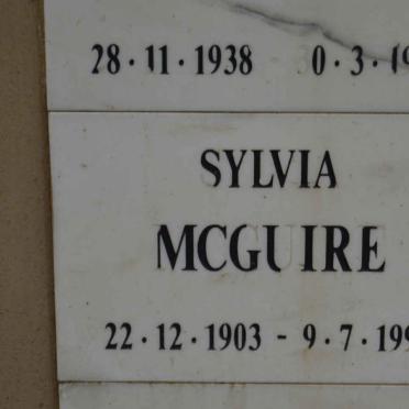 MCGUIRE Sylvia 1903-1997