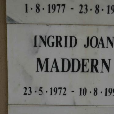 MADDERN Ingrid Joan 1972-1995
