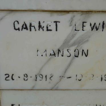 MANSON Garnet Lewis 1918-1981
