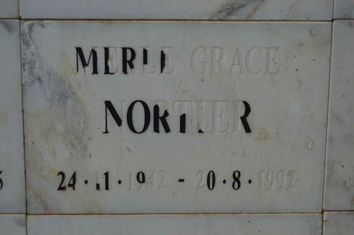 NORTIER Merle Grace 1942-1992