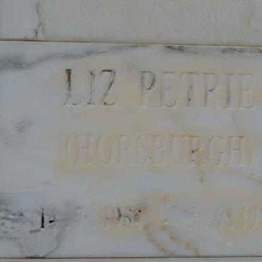 PETPIE Liz nee HORSBURGH 1954-1992
