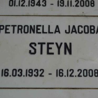 STEYN Petronella Jacoba 1932-2008