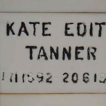 TANNER Kate Edith 1892-1981