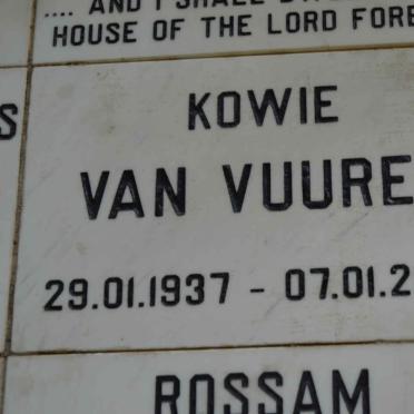VUUREN Kowie, van 1937-2004