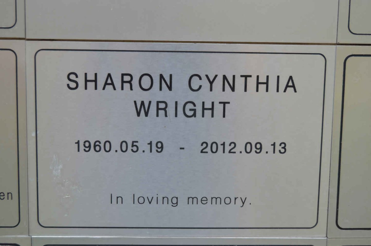 WRIGHT Sharon Cynthia 1960-2012