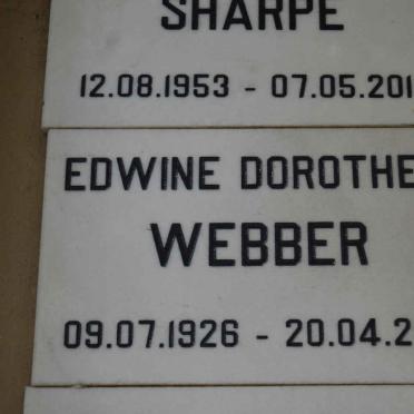WEBBER Edwine Dorothea 1926-2011