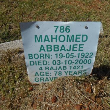 ABBAJEE Mahomed 1922-2000