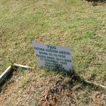 ABDUL Fatima Hassim 1930-2005