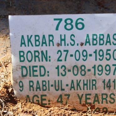 ABBAS Akbar H.S. 1950-1997