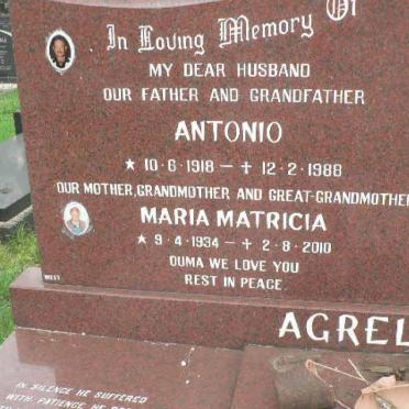AGRELA Antonio 1918-1988 &amp; Maria Matricia 1934-2010